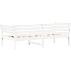 vidaXL - Bed - Wit - Grenenhout - 90 x 200 cm - Zonder matras