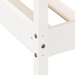 vidaXL - Bed - Wit - Grenenhout - 90 x 200 cm - Zonder matras