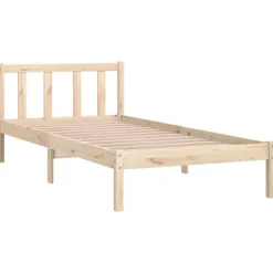 vidaXL - Bed frame - Bruin - Grenenhout - 90 x 200 cm