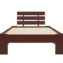 vidaXL - Bed frame - Donkerbruin - Grenenhout - 90x200 cm