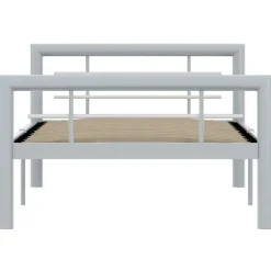 vidaXL - Bed frame - Grijs en wit - Metaal - 90x200 cm