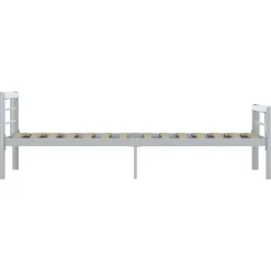 vidaXL - Bed frame - Grijs en wit - Metaal - 90x200 cm