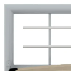 vidaXL - Bed frame - Grijs en wit - Metaal - 90x200 cm