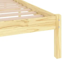 vidaXL - Bed frame - Naturel - Massief grenenhout - 90x200 cm