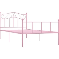 vidaXL - Bed frame - Roze - Metaal - 90 x 200 cm