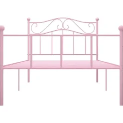 vidaXL - Bed frame - Roze - Metaal - 90 x 200 cm