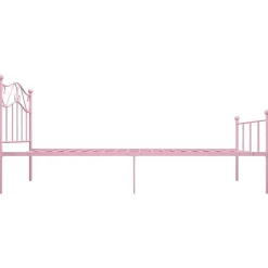 vidaXL - Bed frame - Roze - Metaal - 90 x 200 cm