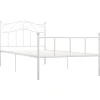 vidaXL - Bed frame - Wit - Metaal - 90 x 200 cm