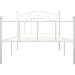 vidaXL - Bed frame - Wit - Metaal - 90 x 200 cm