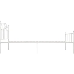 vidaXL - Bed frame - Wit - Metaal - 90 x 200 cm
