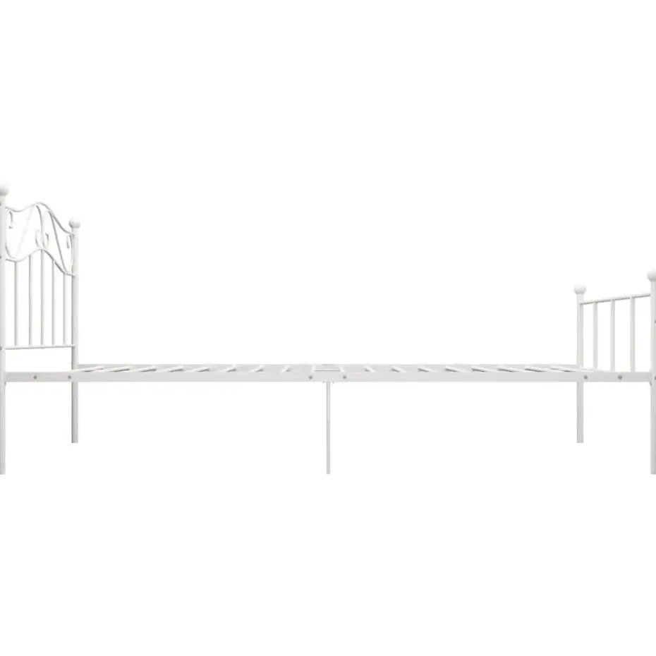 vidaXL - Bed frame - Wit - Metaal - 90 x 200 cm