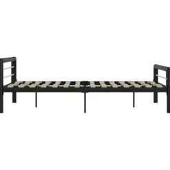 vidaXL - Bed frame - Zwart en wit - Metaal - 140x200 cm