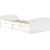 vidaXL - Bed frame incl. lades - Wit - Massief grenenhout - 90x200 cm