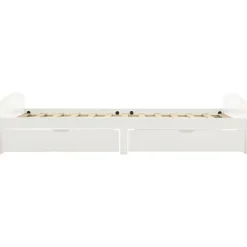 vidaXL - Bed frame incl. lades - Wit - Massief grenenhout - 90x200 cm