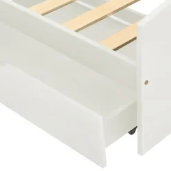 vidaXL - Bed frame incl. lades - Wit - Massief grenenhout - 90x200 cm