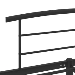 vidaXL - Bed frame met arc hoofdeinde - Zwart - Metaal - 160x200 cm