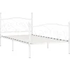 vidaXL - Bed frame met artistiek hoofdeinde - Wit - Metaal - 90x200 cm