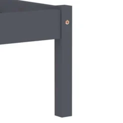 vidaXL - Bed frame met hoofdeinde - Grijs - Massief grenenhout - 160x200 cm