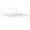 vidaXL - Bed frame met hoodfbord en lattenbodem - Wit - Metaal - 140x200 cm
