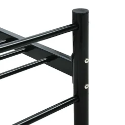 vidaXL - Bed frame met hoofdeinde en lanttenbodem - Zwart - Metaal - 90x200 cm