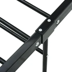 vidaXL - Bed frame met hoofdeinde en lanttenbodem - Zwart - Metaal - 90x200 cm