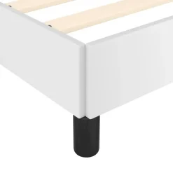 vidaXL - Bed frame met hoofdeinde zonder matras - Wit - Hout - 90x200 cm