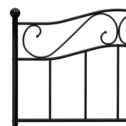 vidaXL - Bed frame met hoofdeinde en lattenbodem - Zwart - Metaal - 90x200 cm