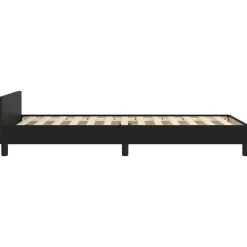 vidaXL - Bed frame met hoofdeinde - Zwart - Kunstleer - 80x200 cm