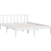 vidaXL - Bed frame met hoofdeinde - Wit - Massief grenenhout - 160x200 cm