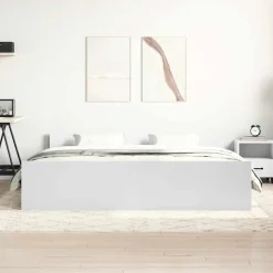 vidaXL - Bed frame met hoofd- en voeteneinde - Wit - 160x200 cm