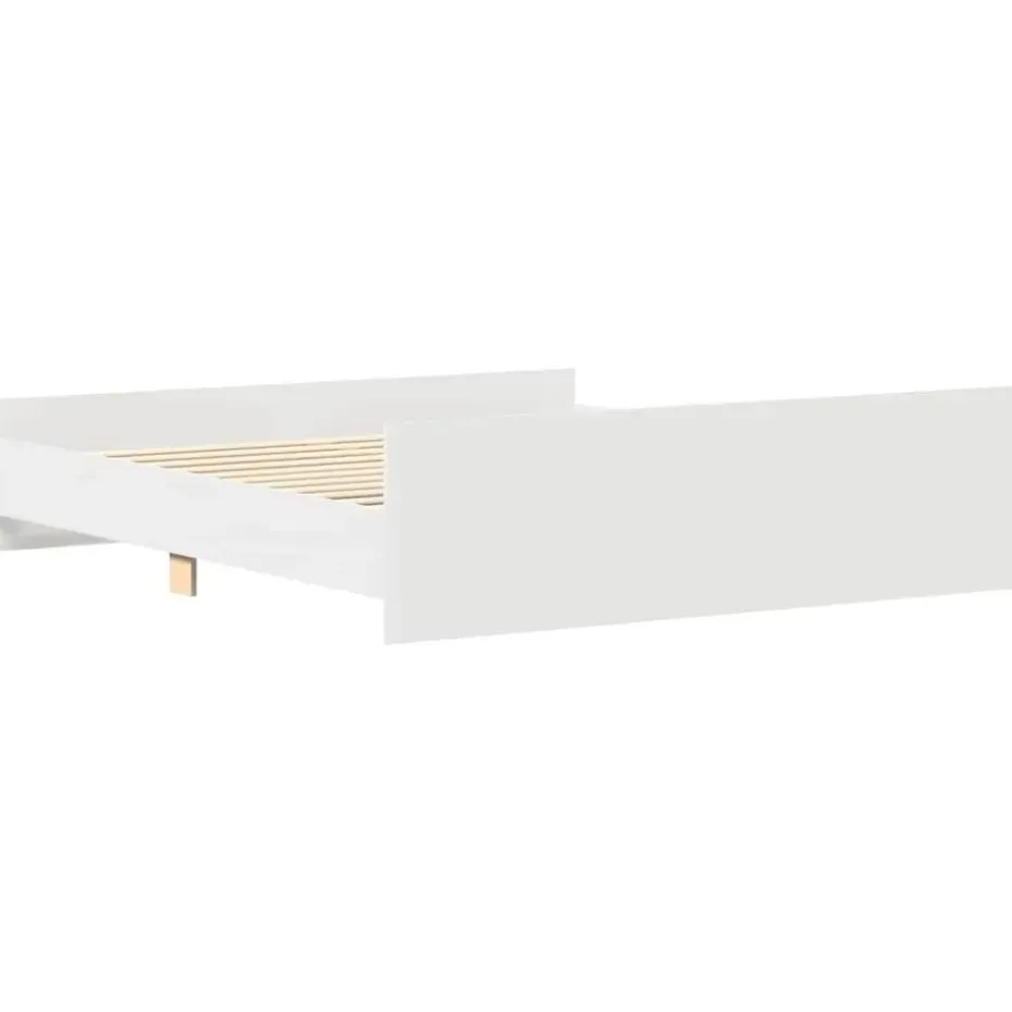 vidaXL - Bed frame met hoofd- en voeteneinde - Wit - 160x200 cm