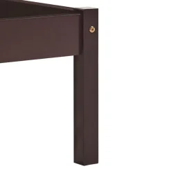 vidaXL - Bed frame met hoofdbord - Donkerbruin - Grenenhout - 120x200 cm