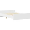 vidaXL - Bed frame met hoofd- en voeteneinde - Wit - 140x200 cm