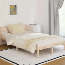 vidaXL - Bed frame met hoofdbord - Massief grenenhout - 120x200 cm
