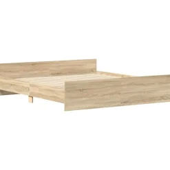 vidaXL - Bed frame met hoofd- en voeteneinde - Sonoma eikenkleur - 160x200 cm