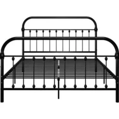 vidaXL - Bed frame met hoofdeinde - Zwart - Metaal - 160x200 cm