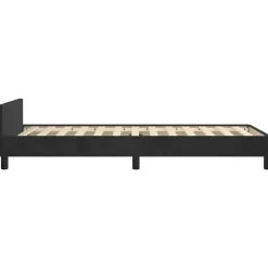 vidaXL - Bed frame met hoofdeinde zonder matras - Zwart - Fluweel - 80x200 cm