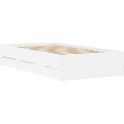 vidaXL - Bed frame met lades - Wit - Bewerkt hout - 90x200 cm