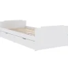 vidaXL - Bed frame met lades - Wit - Massief grenenhout - 90x200 cm