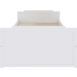 vidaXL - Bed frame met lades - Wit - Massief grenenhout - 90x200 cm
