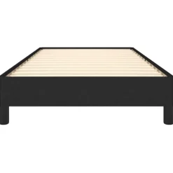 vidaXL - Bed frame met lattenbodem zonder matras - Zwart - Stof - 90x200 cm