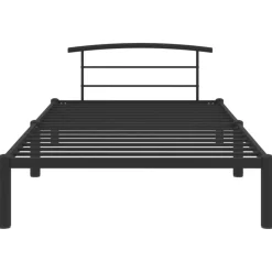 vidaXL - Bed frame met lattenbodem - Zwart - Metaal - 90x200 cm