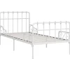 vidaXL - Bed frame met lattenbodem - Wit - Metaal - 90x200 cm