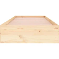 vidaXL - Bed frame met lattenbodem - Naturel - Massief hout - 90x190 cm