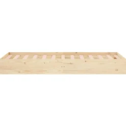 vidaXL - Bed frame met lattenbodem - Naturel - Massief hout - 90x190 cm