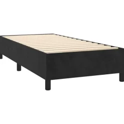 vidaXL - Bed frame met matras - Zwart - Fluweel - 90x200 cm