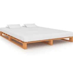 vidaXL - Bed frame pallet - Bruin - Massief grenenhout - 180x200 cm