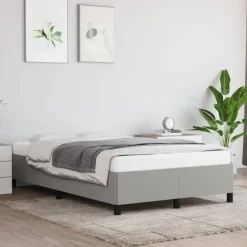 vidaXL - Bed frame zonder matras - Lichtgrijs - Stof - 120x200 cm