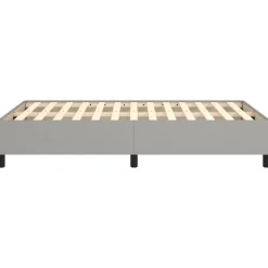 vidaXL - Bed frame zonder matras - Lichtgrijs - Stof - 120x200 cm