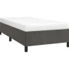 vidaXL - Bed frame zonder matras - Donkergrijs- Fluweel - 90x200 cm